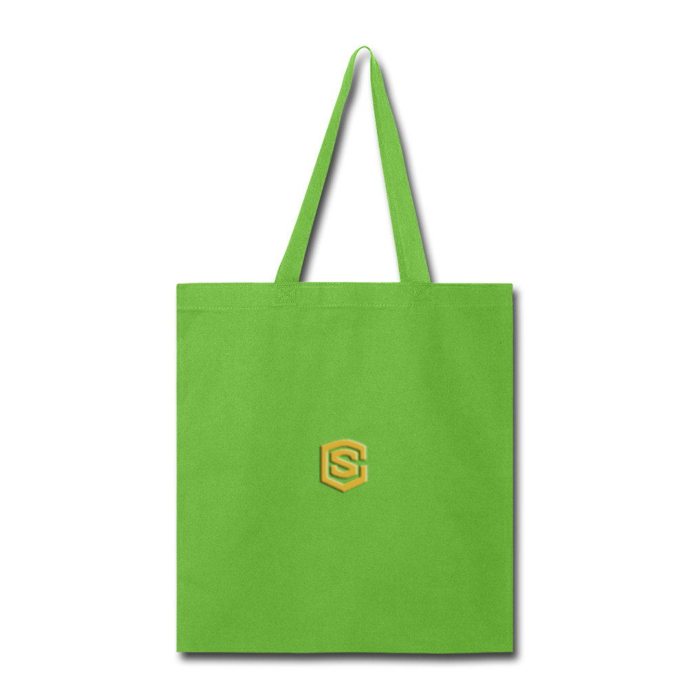 Tote Bag WITH GOLD  LOGO - lime green