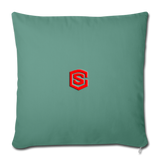 Throw Pillow Cover 18” x 18” WITH RED  LOGO - cypress green