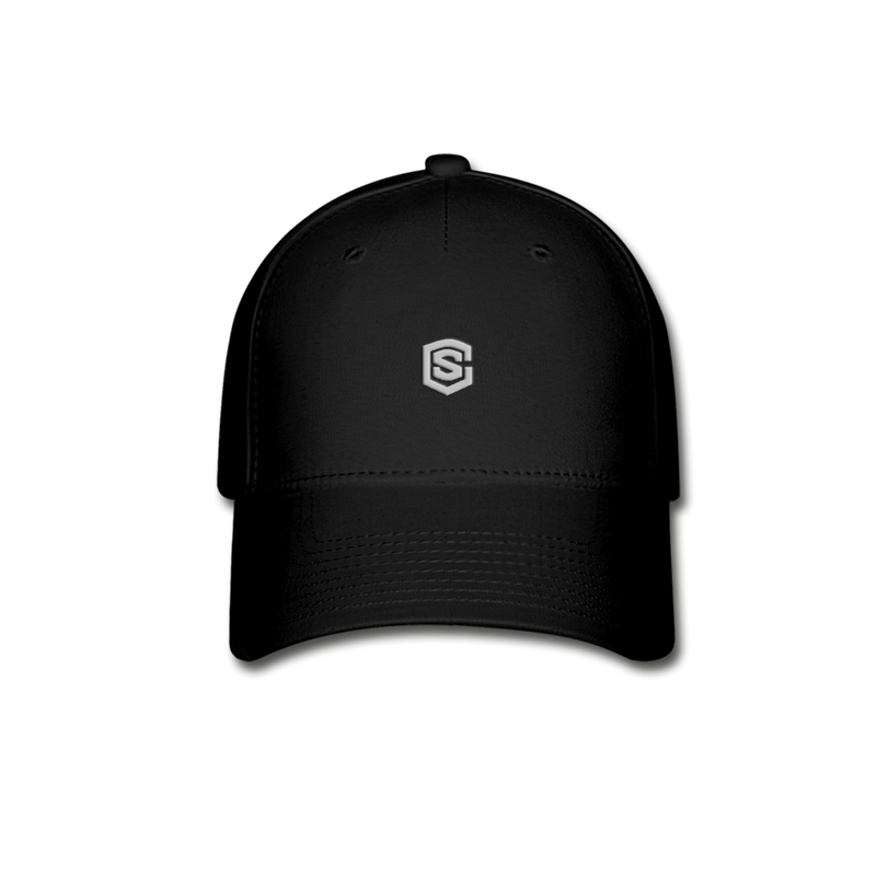 Baseball Cap WITH  SILVER LOGO - black