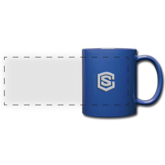 Full Color Panoramic Mug WITH SILIVER  LOGO - royal blue