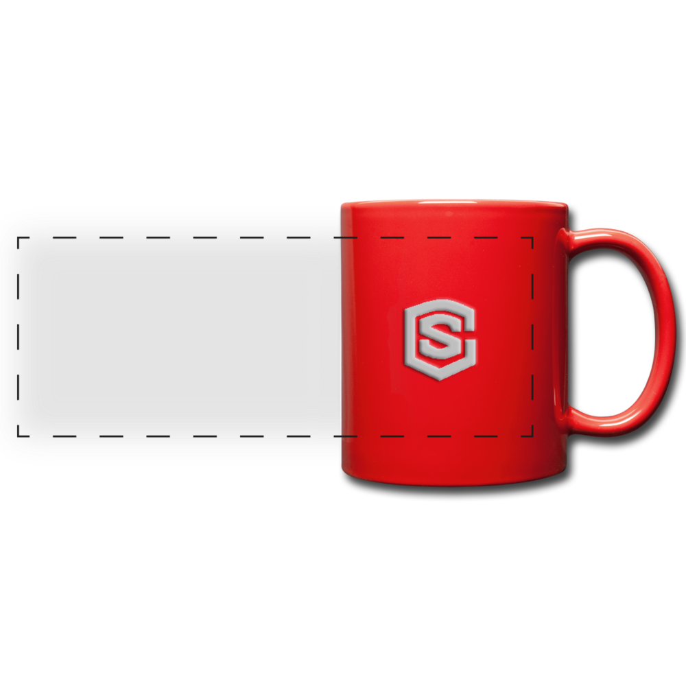 Full Color Panoramic Mug WITH SILIVER  LOGO - red