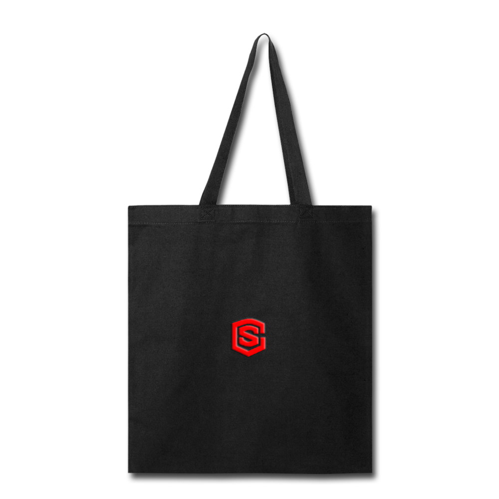 Tote Bag WITH  RED  LOGO - black