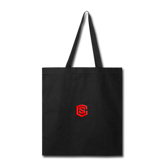 Tote Bag WITH  RED  LOGO - black