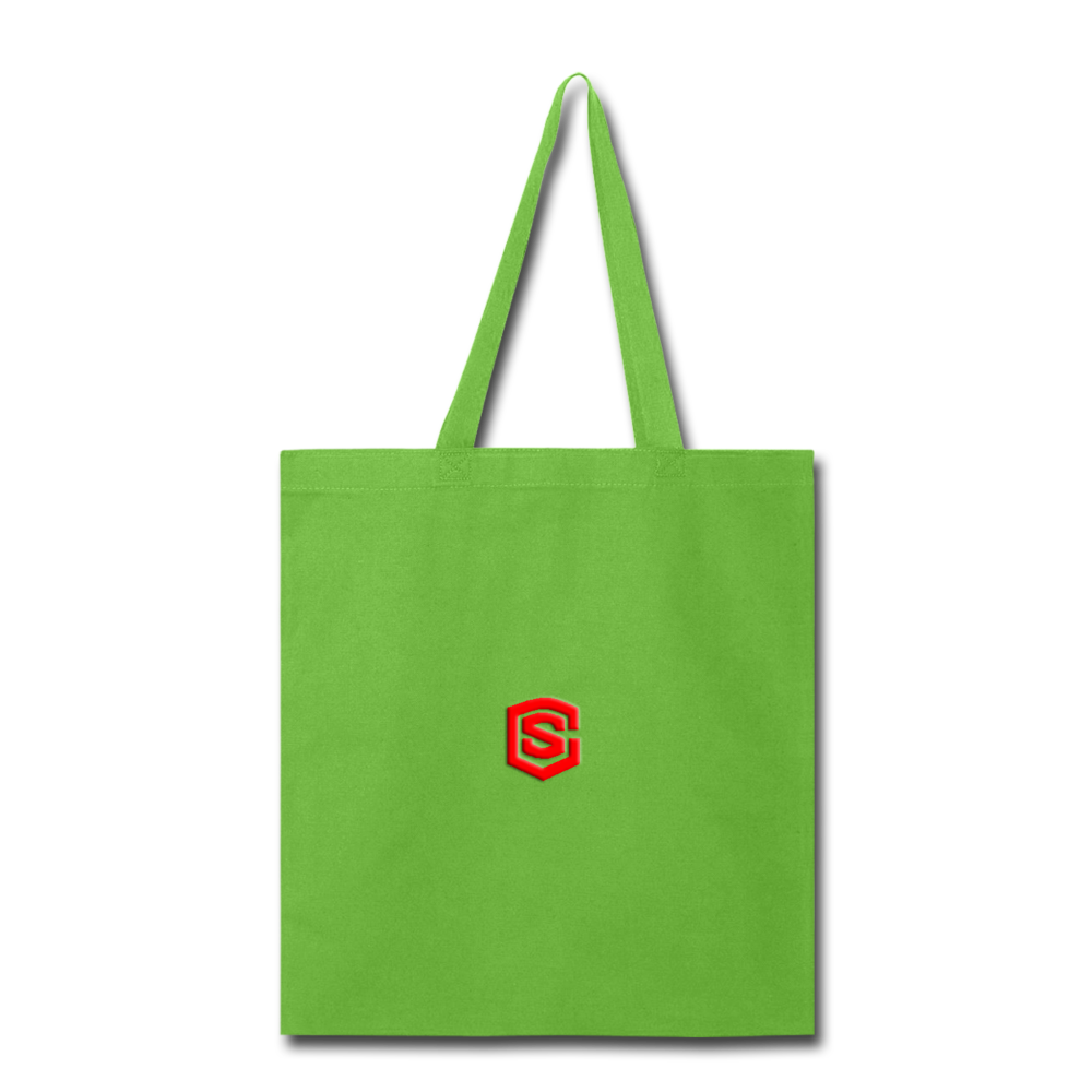 Tote Bag WITH  RED  LOGO - lime green