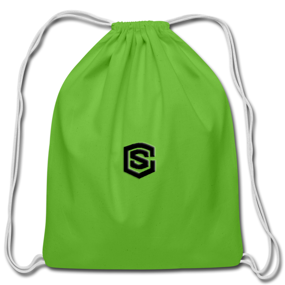 Cotton Drawstring Bag WITH  BLACK  LOGO - clover