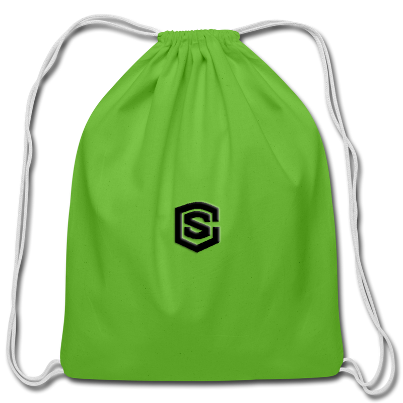 Cotton Drawstring Bag WITH  BLACK  LOGO - clover