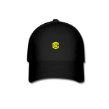 Baseball Cap WITH YELLOW  LOGO - black