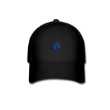 Baseball Cap WITH BLUE  LOGO - black