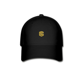 Baseball Cap WITH GOLD  LOGO - black