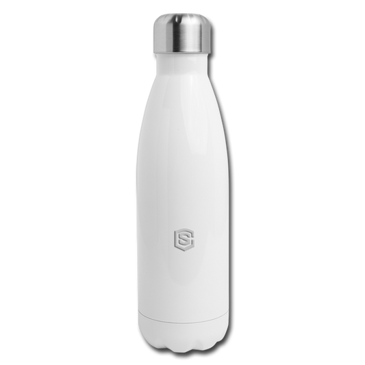 Insulated Stainless Steel Water Bottle WITH SILIVER  LOGO - white