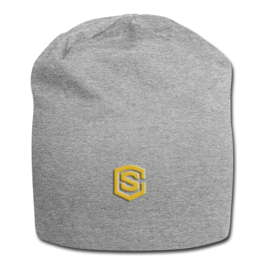 Jersey Beanie WITH GOLD  LOGO - heather gray