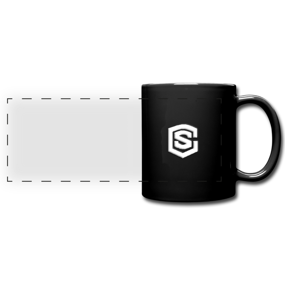 Full Color Panoramic Mug WITH WHITE  LOGO - black