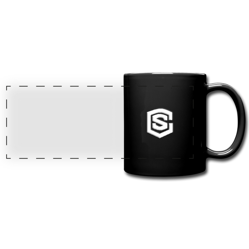 Full Color Panoramic Mug WITH WHITE  LOGO - black