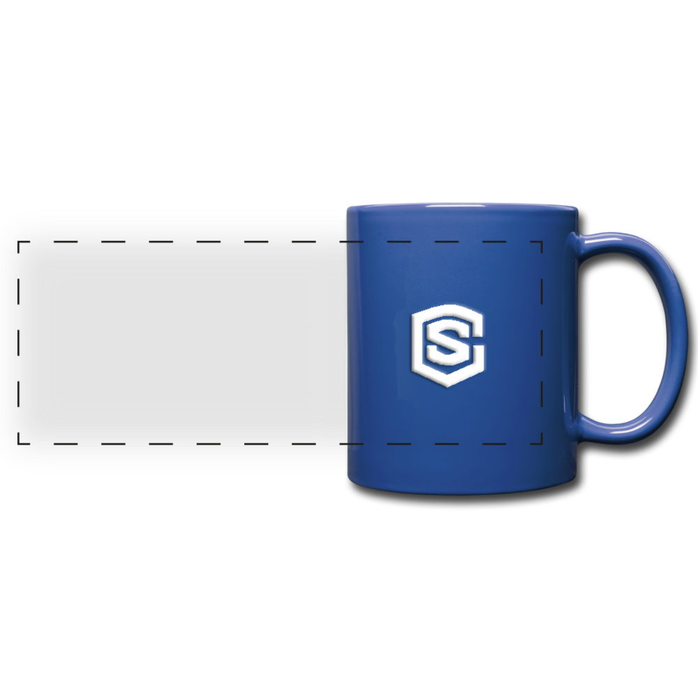 Full Color Panoramic Mug WITH WHITE  LOGO - royal blue