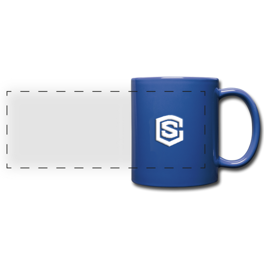 Full Color Panoramic Mug WITH WHITE  LOGO - royal blue