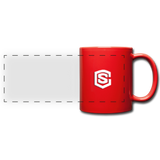 Full Color Panoramic Mug WITH WHITE  LOGO - red
