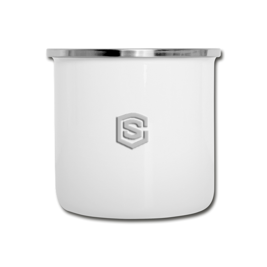 Camper Mug WITH  SILIVER LOGO - white