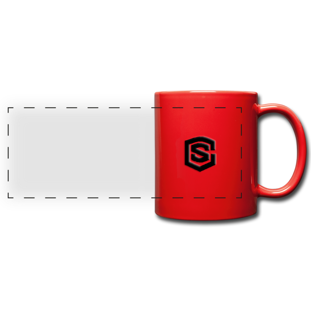 Full Color Panoramic Mug WITH BLACK  LOGO - red