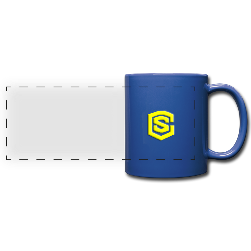Full Color Panoramic Mug WITH YELLOW  LOGO - royal blue