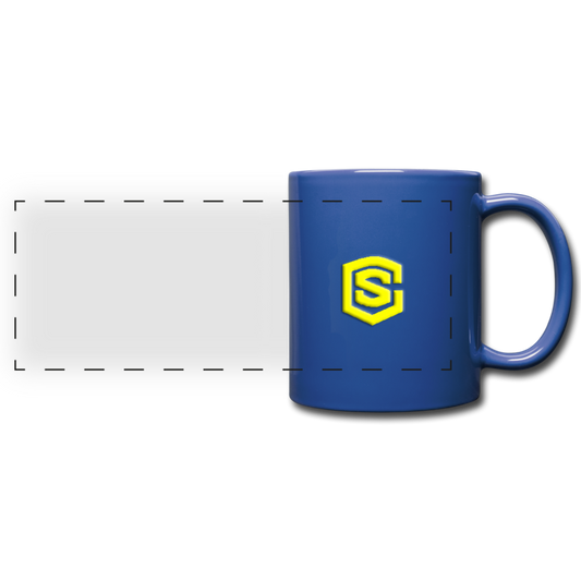 Full Color Panoramic Mug WITH YELLOW  LOGO - royal blue