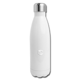 Insulated Stainless Steel Water Bottle WITH WHITE  LOGO - white