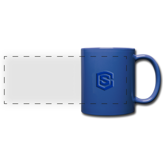 Full Color Panoramic Mug WITH  BLUE  LOGO - royal blue