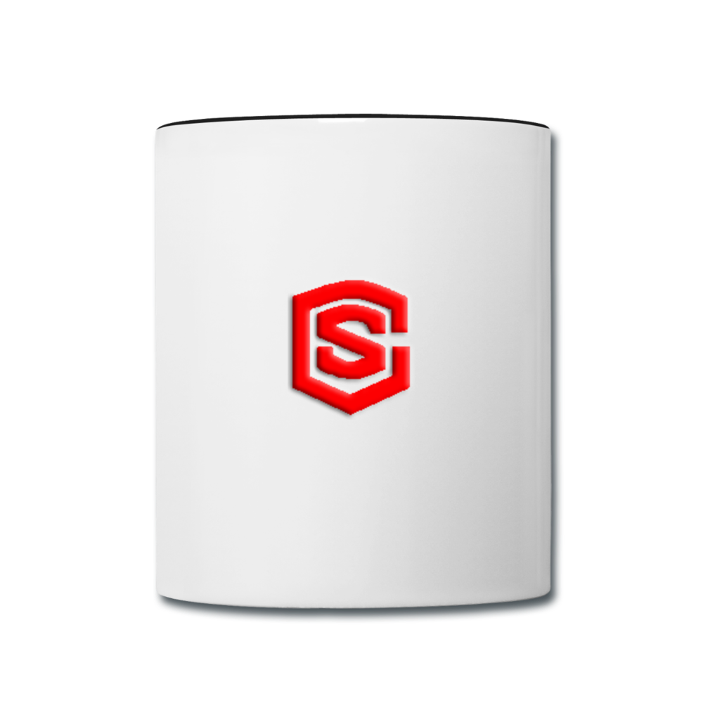 Contrast Coffee Mug WITH RED  LOGO - white/black