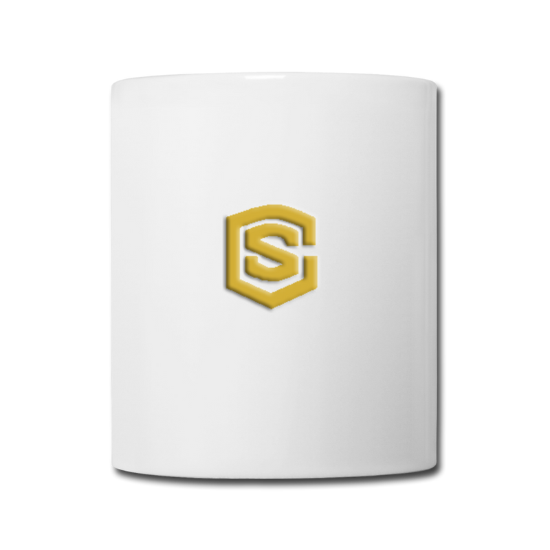Coffee/Tea Mug WITH GOLD  LOGO - white
