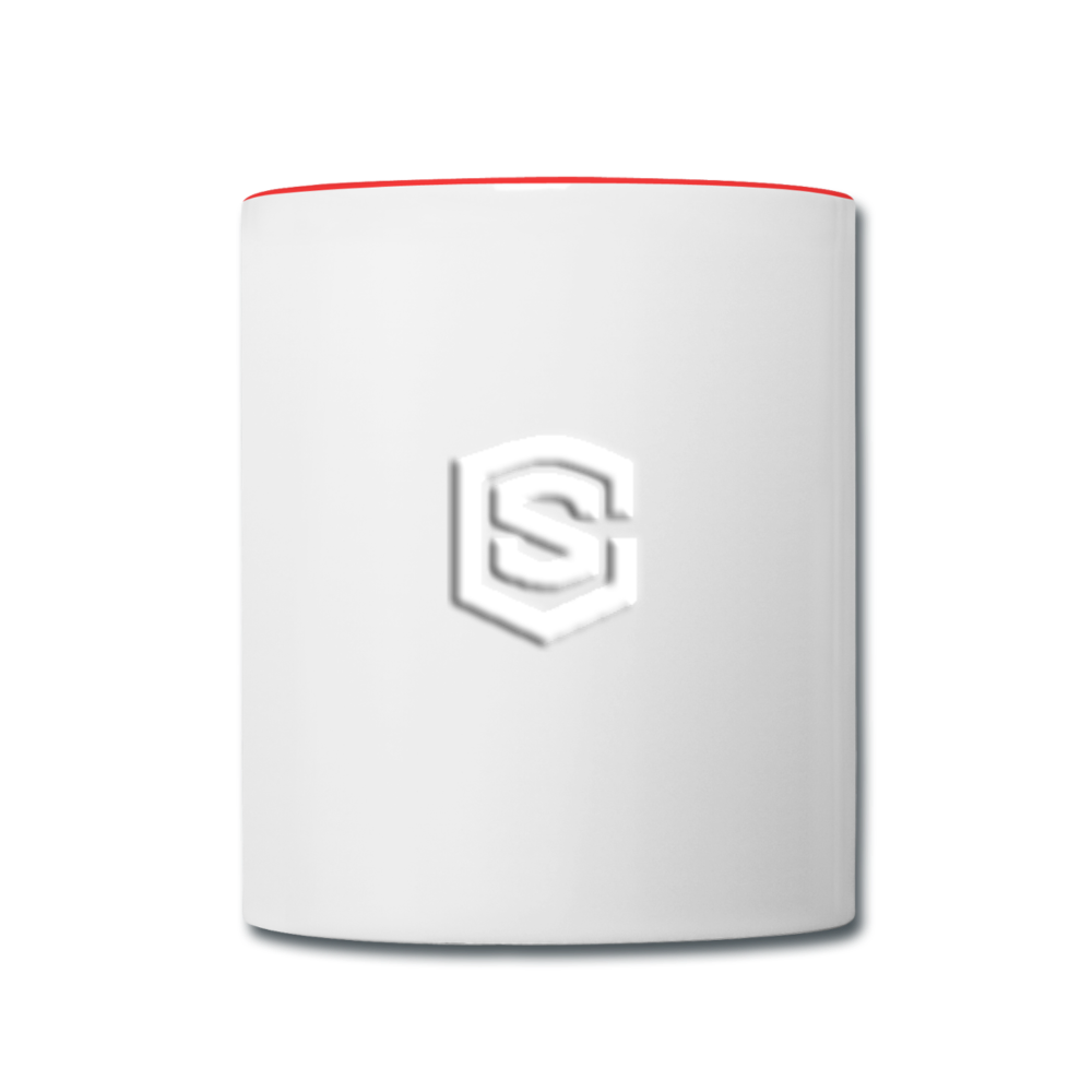 Contrast Coffee Mug WITH WHITE  LOGO - white/red