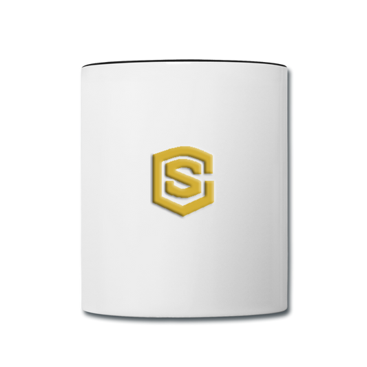 Contrast Coffee Mug WITH GOLD  LOGO - white/black