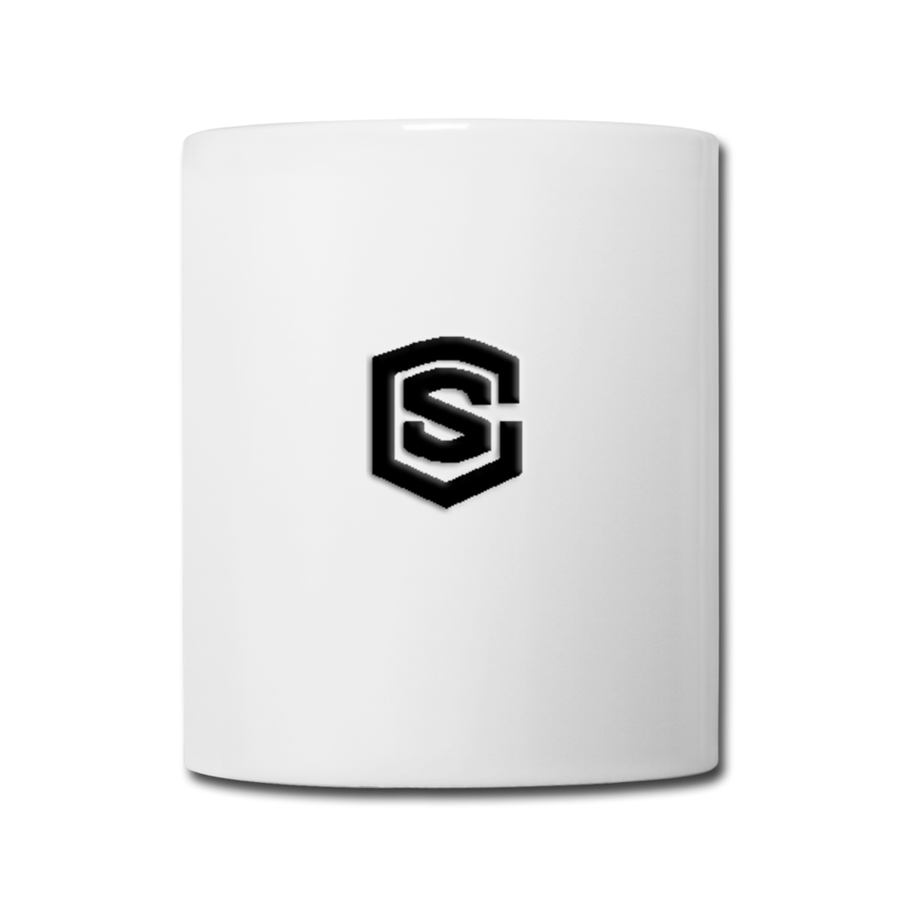 Coffee/Tea Mug WITH BLACK  LOGO - white