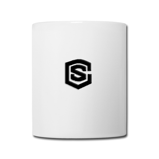 Coffee/Tea Mug WITH BLACK  LOGO - white