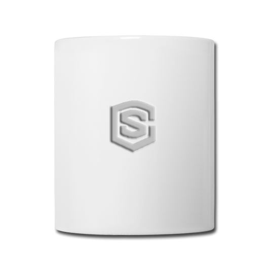 Coffee/Tea Mug WITH SILIVER  LOGO - white