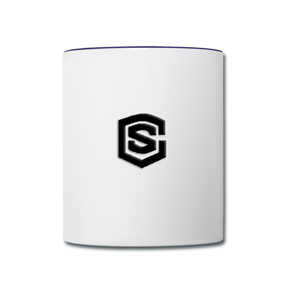 Contrast Coffee Mug WITH BLACK  LOGO - white/cobalt blue