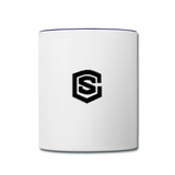 Contrast Coffee Mug WITH BLACK  LOGO - white/cobalt blue