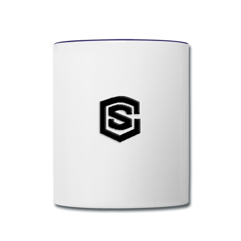 Contrast Coffee Mug WITH BLACK  LOGO - white/cobalt blue