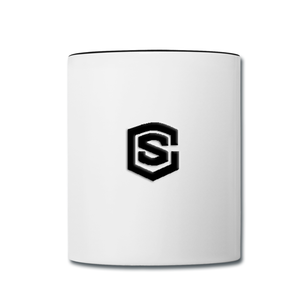 Contrast Coffee Mug WITH BLACK  LOGO - white/black