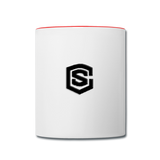 Contrast Coffee Mug WITH BLACK  LOGO - white/red