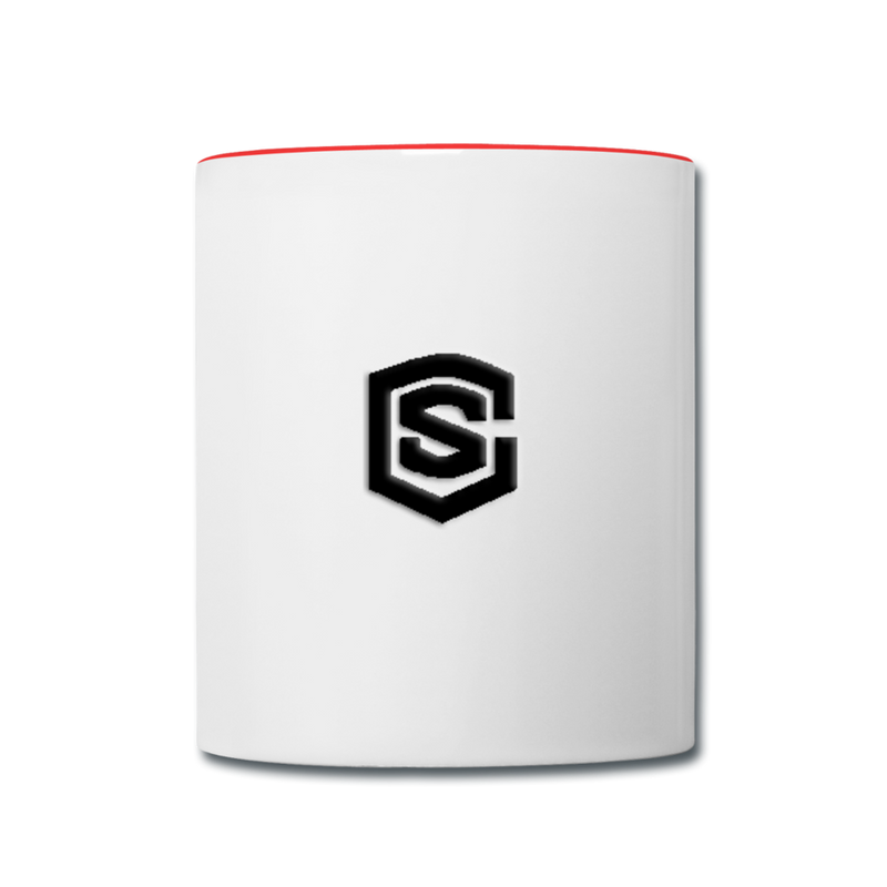 Contrast Coffee Mug WITH BLACK  LOGO - white/red