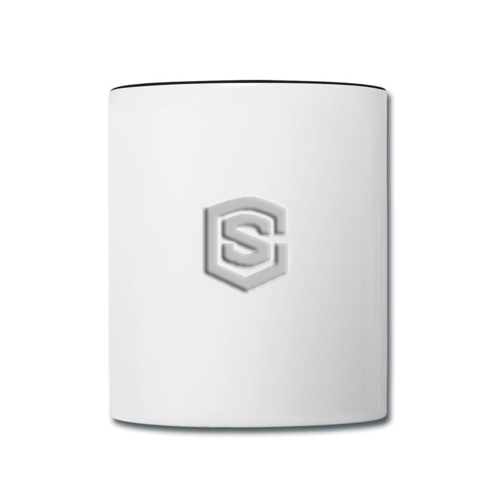 Contrast Coffee Mug WITH  SILIVER LOGO - white/black