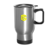 Travel Mug WITH YELLOW  LOGO - silver