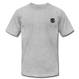 Unisex Jersey T-Shirt by Bella + Canvas WITH BLACK LOGO - heather gray