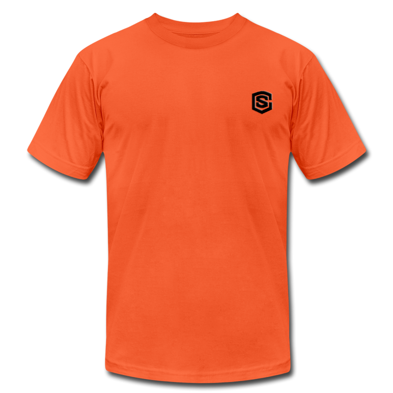 Unisex Jersey T-Shirt by Bella + Canvas WITH BLACK LOGO - orange