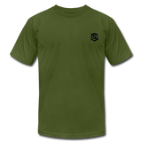 Unisex Jersey T-Shirt by Bella + Canvas WITH BLACK LOGO - olive