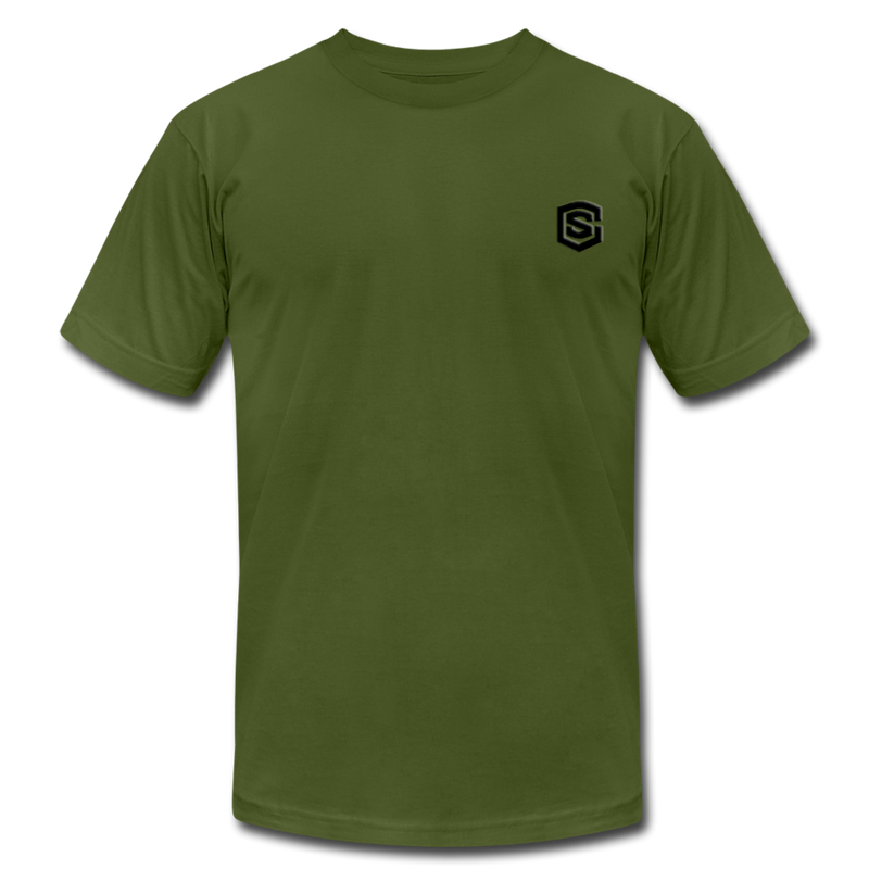 Unisex Jersey T-Shirt by Bella + Canvas WITH BLACK LOGO - olive