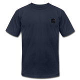 Unisex Jersey T-Shirt by Bella + Canvas WITH BLACK LOGO - navy