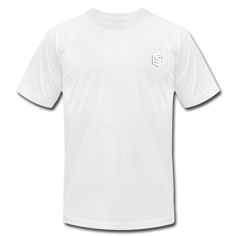 Unisex Jersey T-Shirt by Bella + Canvas WITH WHITE LOGO - white