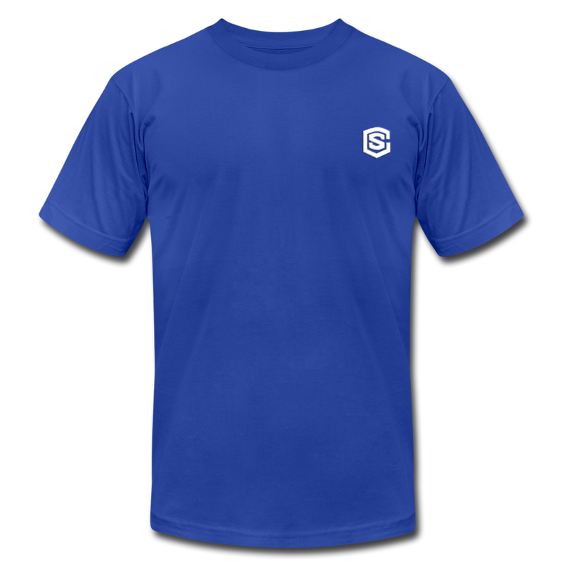 Unisex Jersey T-Shirt by Bella + Canvas WITH WHITE LOGO - royal blue