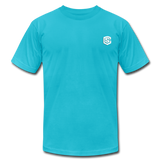 Unisex Jersey T-Shirt by Bella + Canvas WITH WHITE LOGO - turquoise