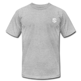 Unisex Jersey T-Shirt by Bella + Canvas WITH WHITE LOGO - heather gray